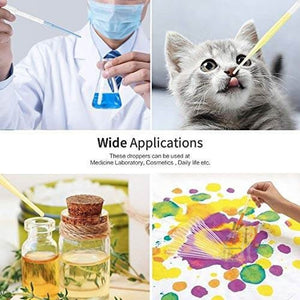 3ML Plastic Transfer Pipettes Eye Dropper, Disposable Essential Oils Pipettes Dropper Makeup Tool Science and Lab (50 Pcs) - Laboratorydeal