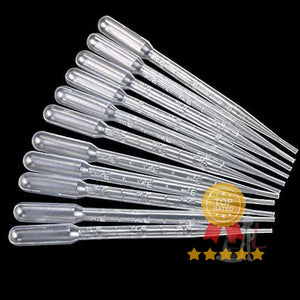 4 PCS Plastic Graduated Cylinders 10ml/25ml/50ml/100ml and 6 PCS Plastic Beakers 50ml/100ml/150ml/250ml/500ml/1000ml for DIY and Laboratory Measuring with 20 Plastic Droppers in 3 ml - Laboratorydeal