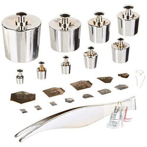 Analytical Weight Set Nickel Plated Brass 1mg-100gm In Wooden Box - Laboratorydeal