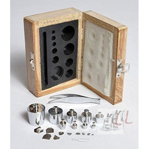 Analytical Weight Set Nickel Plated Brass 1mg-100gm In Wooden Box - Laboratorydeal