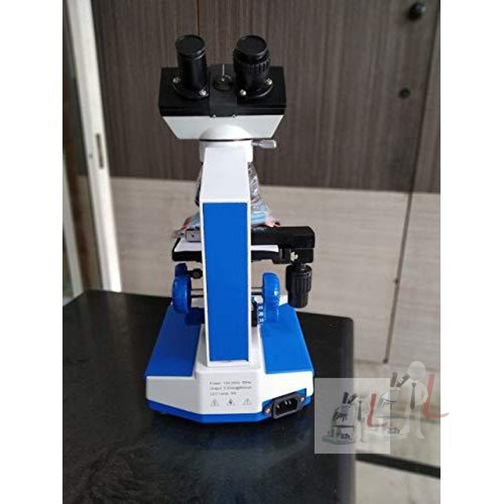 BINOCULAR MICROSCOPE LARGE NIKON TYPE BINOCULAR OBSERVING HEAD 360 DEGREE ROTATE ABLE AND 45 DEGREE INCLINED HEAD WITH ALL ANTI REFLECTION COATED PRISMS EYE PIECES :10 X WILD FIELD EYE PIECES . OBJECTIVES : LARGE DIN SIXE SEMI PLAN OBJECTIV - Laboratorydeal