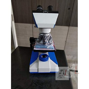 BINOCULAR MICROSCOPE LARGE NIKON TYPE BINOCULAR OBSERVING HEAD 360 DEGREE ROTATE ABLE AND 45 DEGREE INCLINED HEAD WITH ALL ANTI REFLECTION COATED PRISMS EYE PIECES :10 X WILD FIELD EYE PIECES . OBJECTIVES : LARGE DIN SIXE SEMI PLAN OBJECTIV - Laboratorydeal