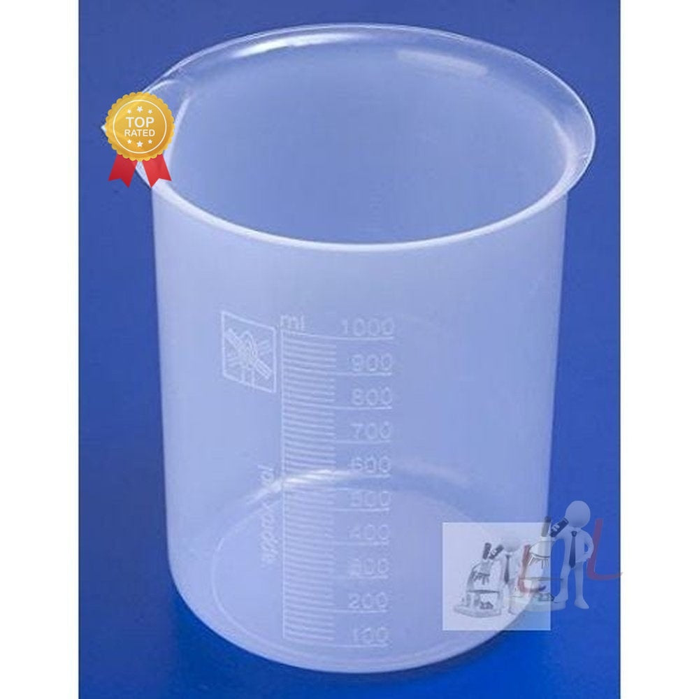 Beaker 1000ml Pack of 6 Polypropylene - Laboratorydeal