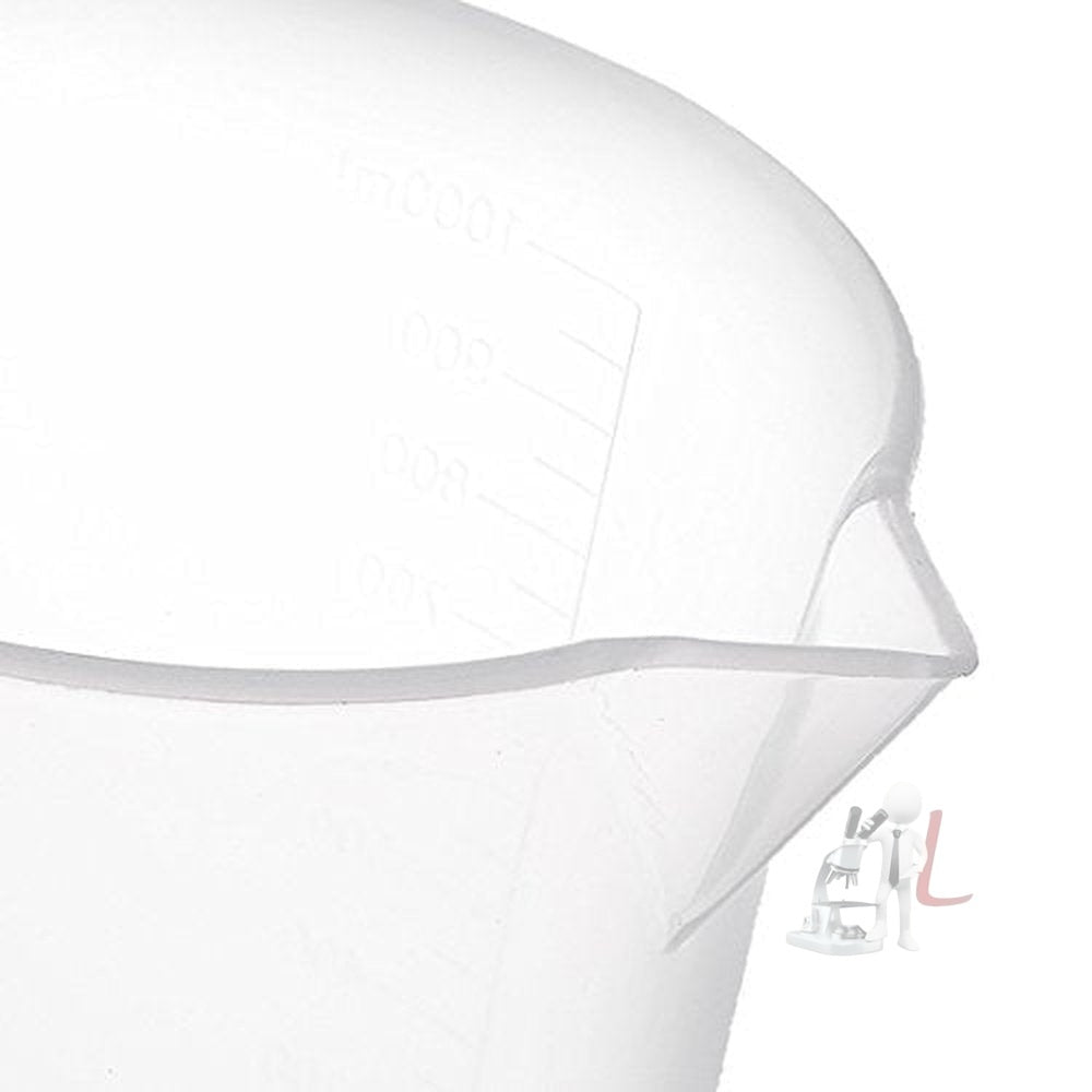 Beaker 1000ml Pack of 6 Polypropylene - Laboratorydeal