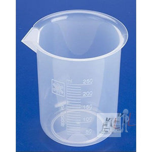 Beaker 250ml Pack of 12 Polypropylene - Laboratorydeal
