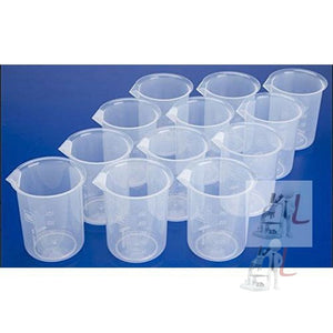 Beaker 250ml Pack of 12 Polypropylene - Laboratorydeal