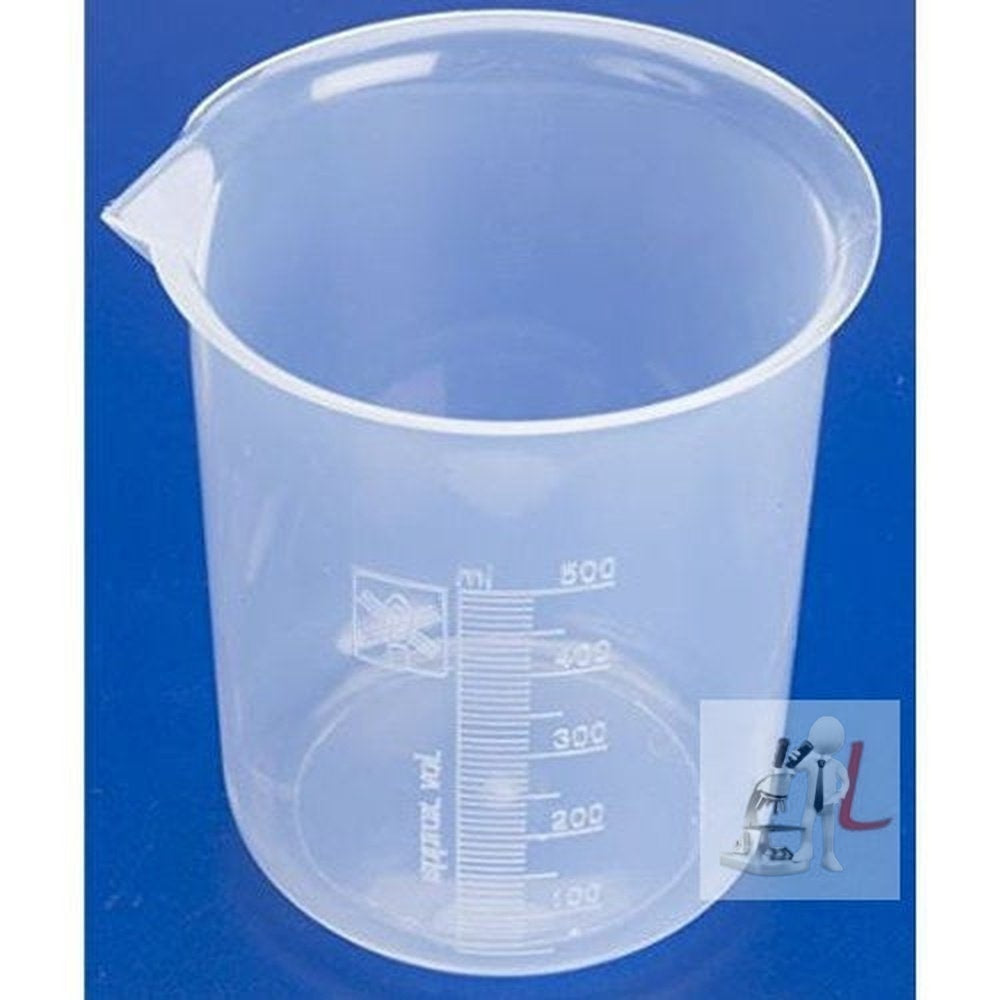 Beaker 500ml Pack of 12 Polypropylene - Laboratorydeal