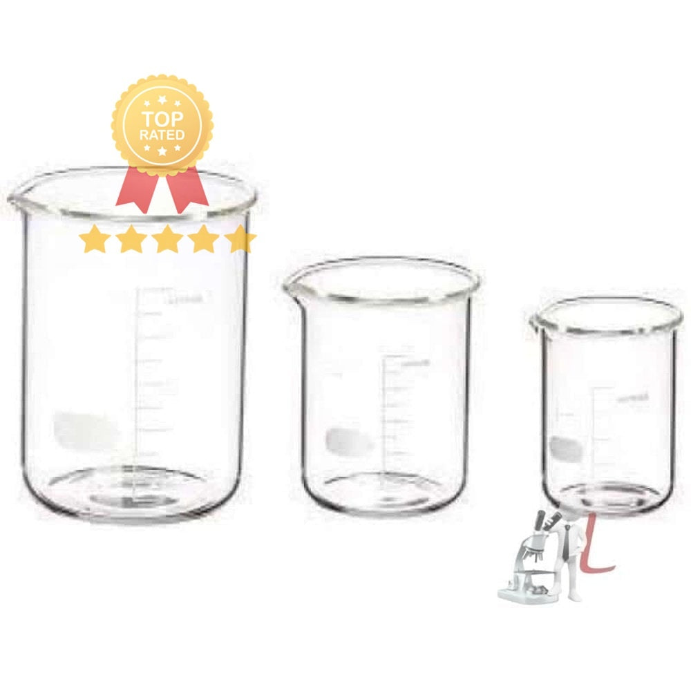 Beaker glass 1000 ml (pack of 2) - Laboratorydeal