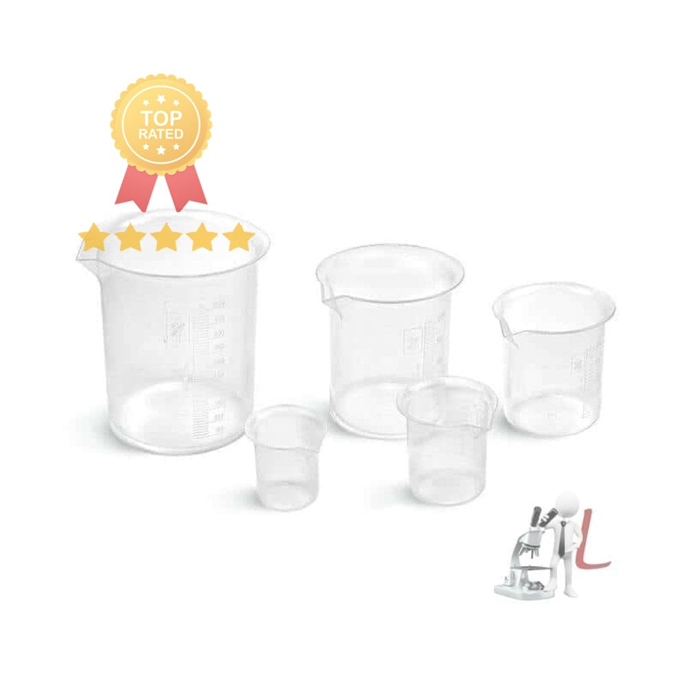 Beakers Plastic 1000 Ml, Pack of 6 - Laboratorydeal