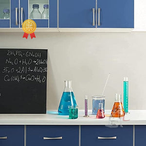 Borosilicate 3.3 Glass Measuring Cylinder 5 ml, 10 ml, 25 ml, 50 ml, 100 ml, 250 ml with Graduation Marks, Set of 6 Measuring Cylinders - Laboratorydeal