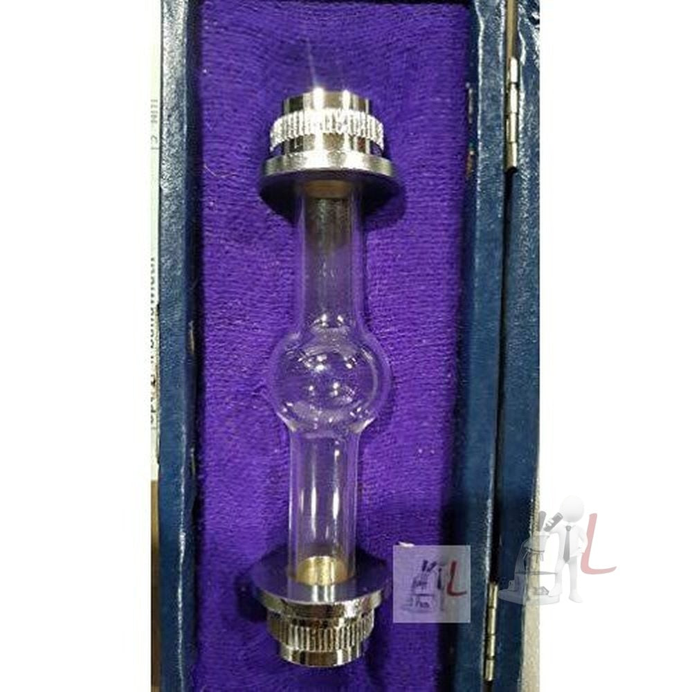 Borosilicate Glass Polarimeter 100mm Tube Sample Cell with Secured Wooden Box - Laboratorydeal