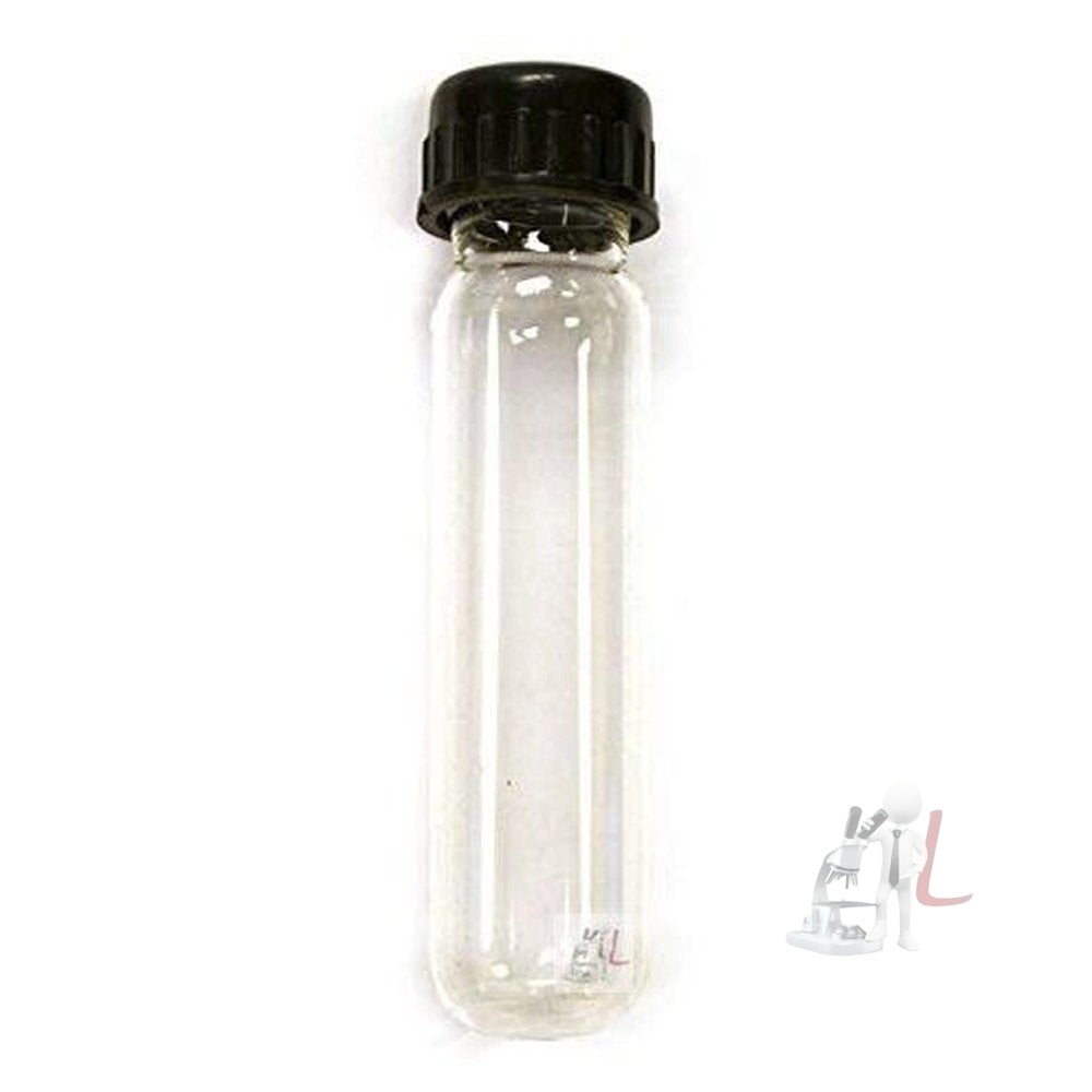 Borosilicate Test Tube with Screw Cap - Culture Tubes - 15mL {Pack of 50} - Laboratorydeal