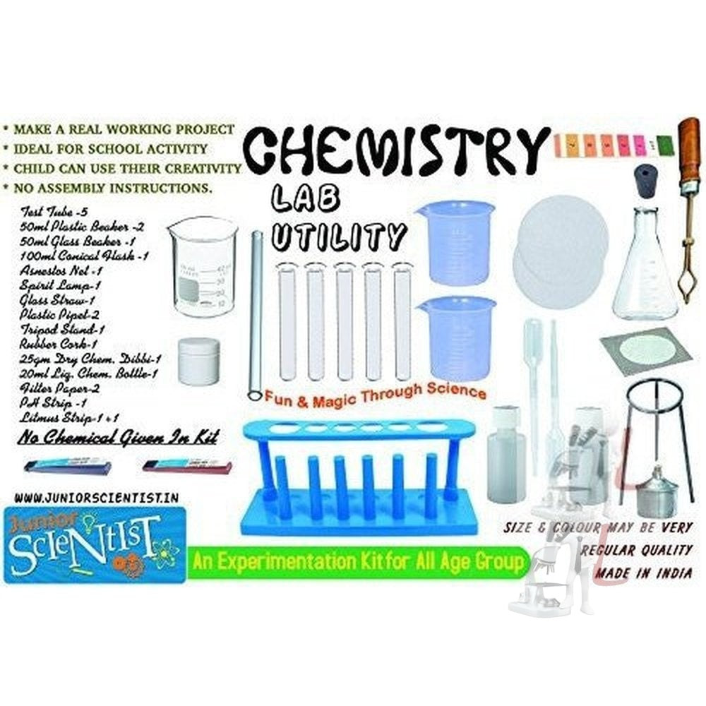 Chemistry LabĀ KitĀ ForĀ Students, Junior Scientist Plastic Chemistry lab Utility 2 For Kids School - Laboratorydeal