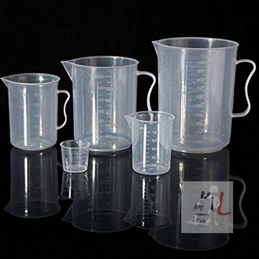 Combo Set 100/250/500ML Measuring Jug Cup Graduated Surface Kitchen Laboratory Test Beaker Capacity: 100ml / 250ml / 500ml Size: 6cm/7.5cm/10cm Weight: 0.01kg / 0.026kg / 0.046kg - Laboratorydeal