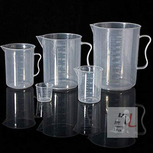Combo Set 100/250/500ML Measuring Jug Cup Graduated Surface Kitchen Laboratory Test Beaker Capacity: 100ml / 250ml / 500ml Size: 6cm/7.5cm/10cm Weight: 0.01kg / 0.026kg / 0.046kg - Laboratorydeal