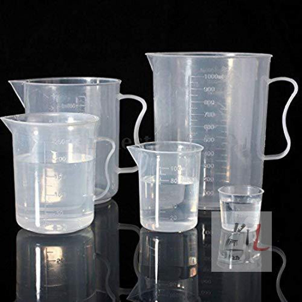 Combo Set 100/250/500ML Measuring Jug Cup Graduated Surface Kitchen Laboratory Test Beaker Capacity: 100ml / 250ml / 500ml Size: 6cm/7.5cm/10cm Weight: 0.01kg / 0.026kg / 0.046kg - Laboratorydeal