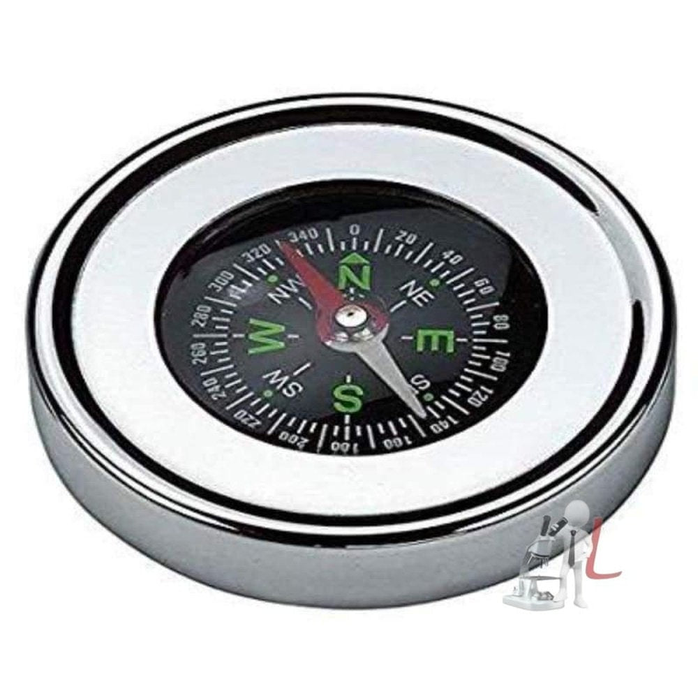 Compass Stainless Steel Directional Military Magnetic Compass (4.3 cm) for Feng Shui/Travel - Laboratorydeal