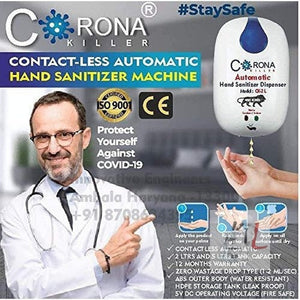 DASHMESH TRADERS 2 litres Capacity Corono Killer Model Contactless Sanitizer/touchless sanitizer Dispenser/sanitizer Dispenser Automatic for Home/Corporate/Government Use, Touch Free sanitizer Dispenser - Laboratorydeal