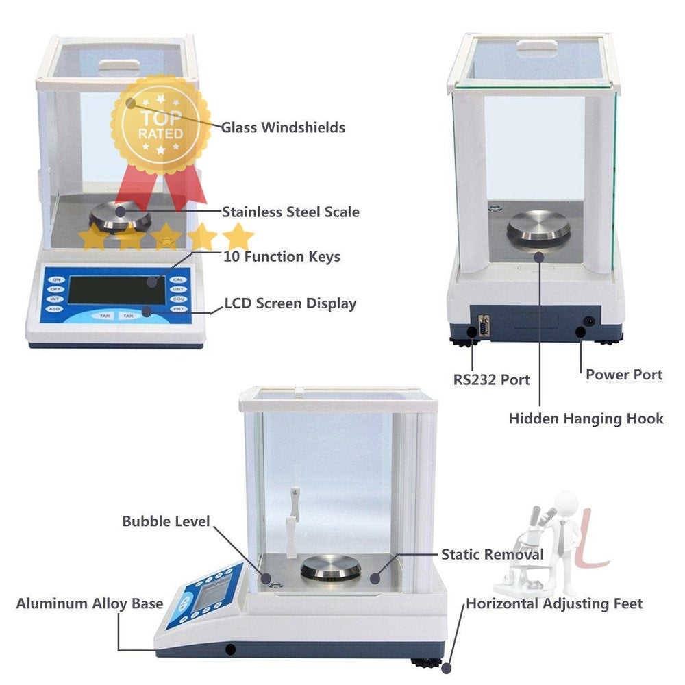 Digital Analytical Balance Precision Scale 0.1mg - Laboratorydeal