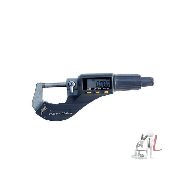Digital Outside Micrometer, 103130, Range 025 mm, Least Count .001