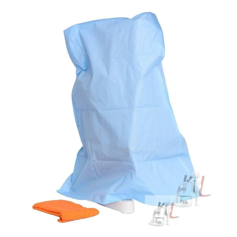 100x-675x Magnification Student Microscope Kit with 50 Blank Slides, Cover Slips 10x and 45x (White) - Laboratorydeal