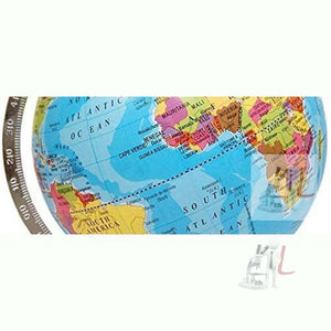 Educational Rotating 8 inch World Globe with Nickel Plated Metal Base - Laboratorydeal