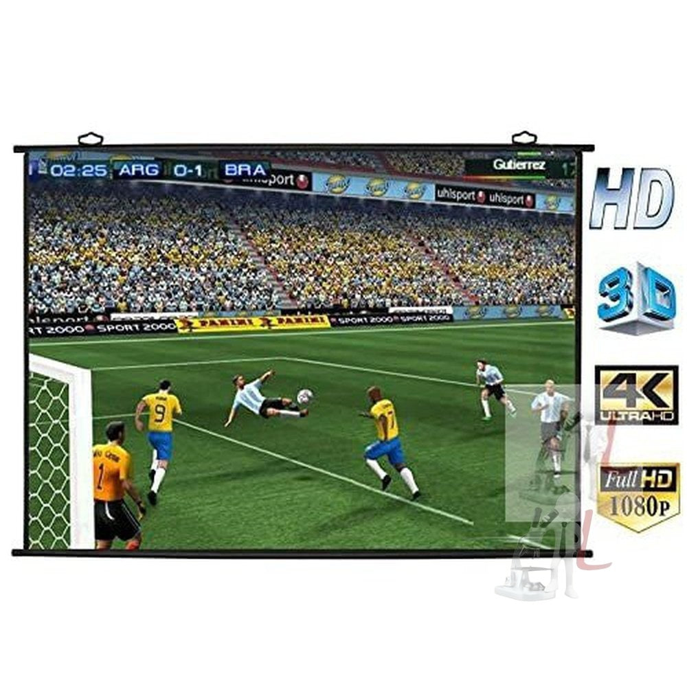 Projector Screen map Type 6ft X 4FT 3D 4D Fabric (White) - Laboratorydeal