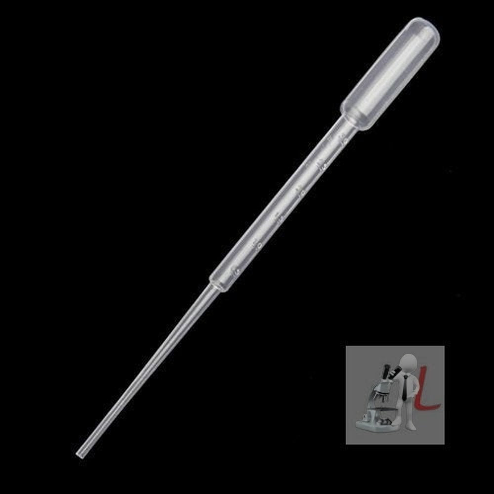 Graduated Pipettes Transfer 3ml Graduated 0.5ml Plastic Dropper, Ink Filler, Transfer Tube (Pack of 100) - Laboratorydeal