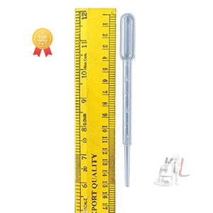 Graduated Pipettes Transfer 3ml - Graduated 0.5ml Plastic Dropper, Ink Filler, Transfer Tube (Pack of 50) - Laboratorydeal