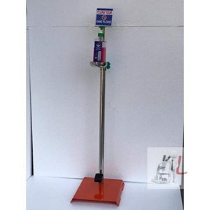 Hands Free Sanitizer & Soap Stand Dispenser (stainless Steel) with 500ml Sanitizer Bottle - Laboratorydeal