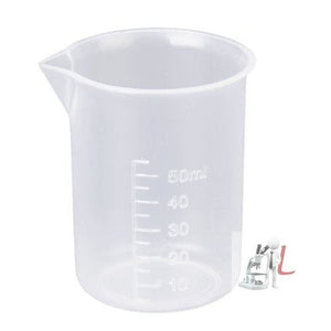 Imported 50Ml Transparent Plastic Graduated Beaker - Laboratorydeal