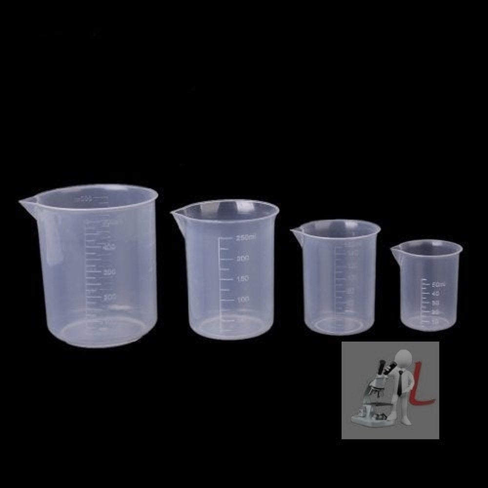 Imported 50Ml Transparent Plastic Graduated Beaker - Laboratorydeal