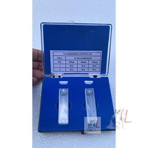 KAMBOJ TRADERS Optiglass Set Of 2 Optical Glass Cuvettes, 10mm, Spectrometer Cell Cuvette Volume 3.5ml - Laboratorydeal
