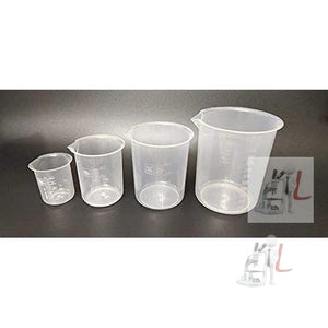 KAMBOJ TRADERS 1000ml Beaker Pack of 6 Polypropylene - Laboratorydeal