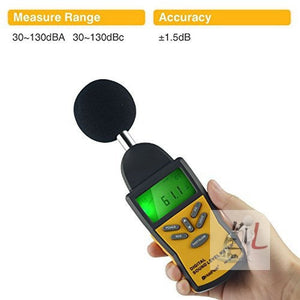LCD Digital Sound Level Meter Noise Volume Measuring Instrument Decibel Monitoring Tester - Laboratorydeal