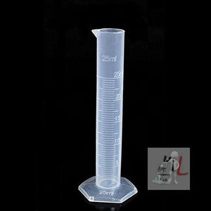 Measuring Cylinder 25ml Pack of 12 Polypropylene - Laboratorydeal
