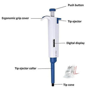 Micropipette Set : 3 (0.5-10ul; 10-100ul; 100-1000ul) - Laboratorydeal