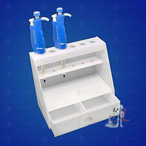 Micropipette Stand for 6 Pipettes with Drawer - Laboratorydeal