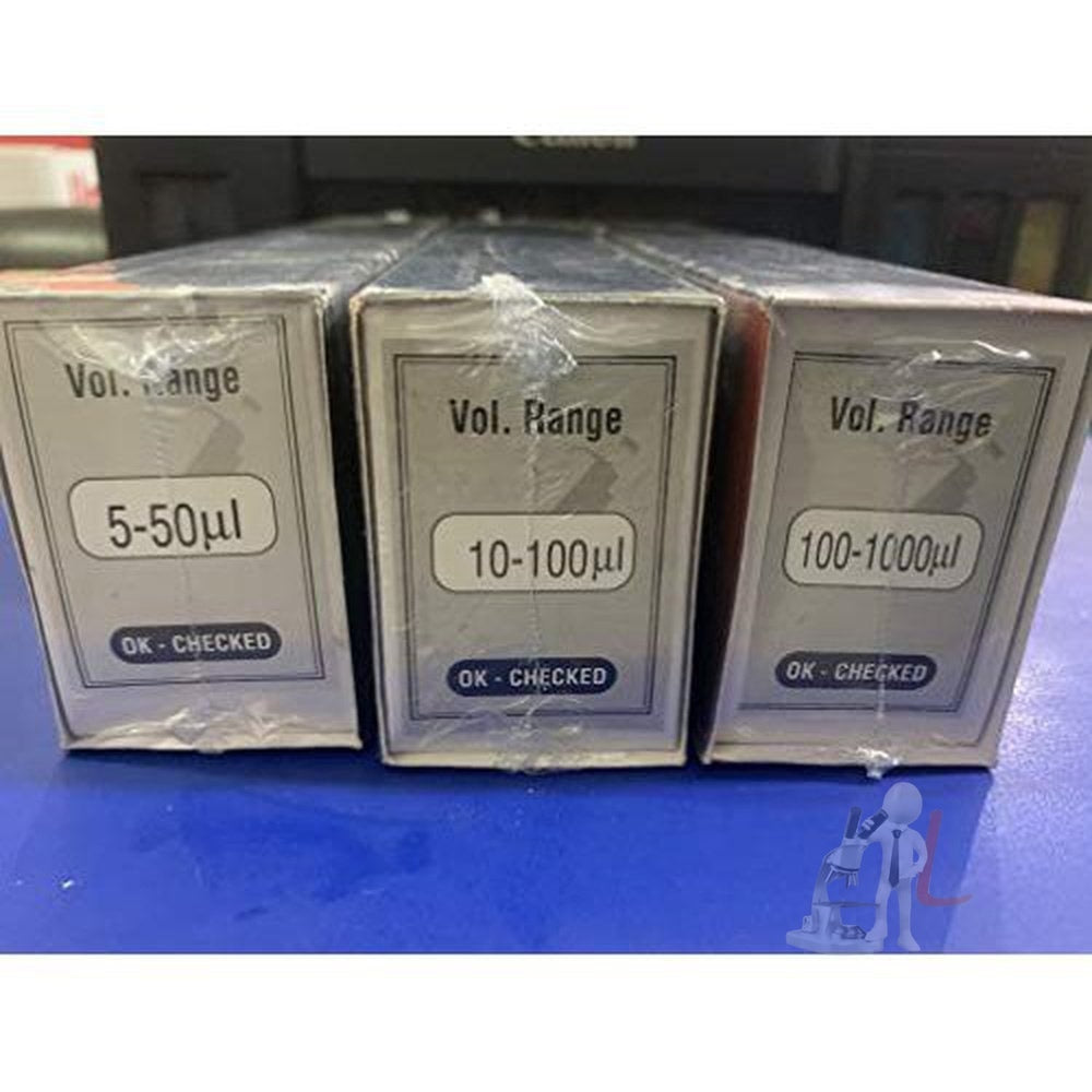 Micropipette Set Variable Volume 5-50Ul,10-100Ul,100-1000Ul Set Total 3 No Combo - Laboratorydeal