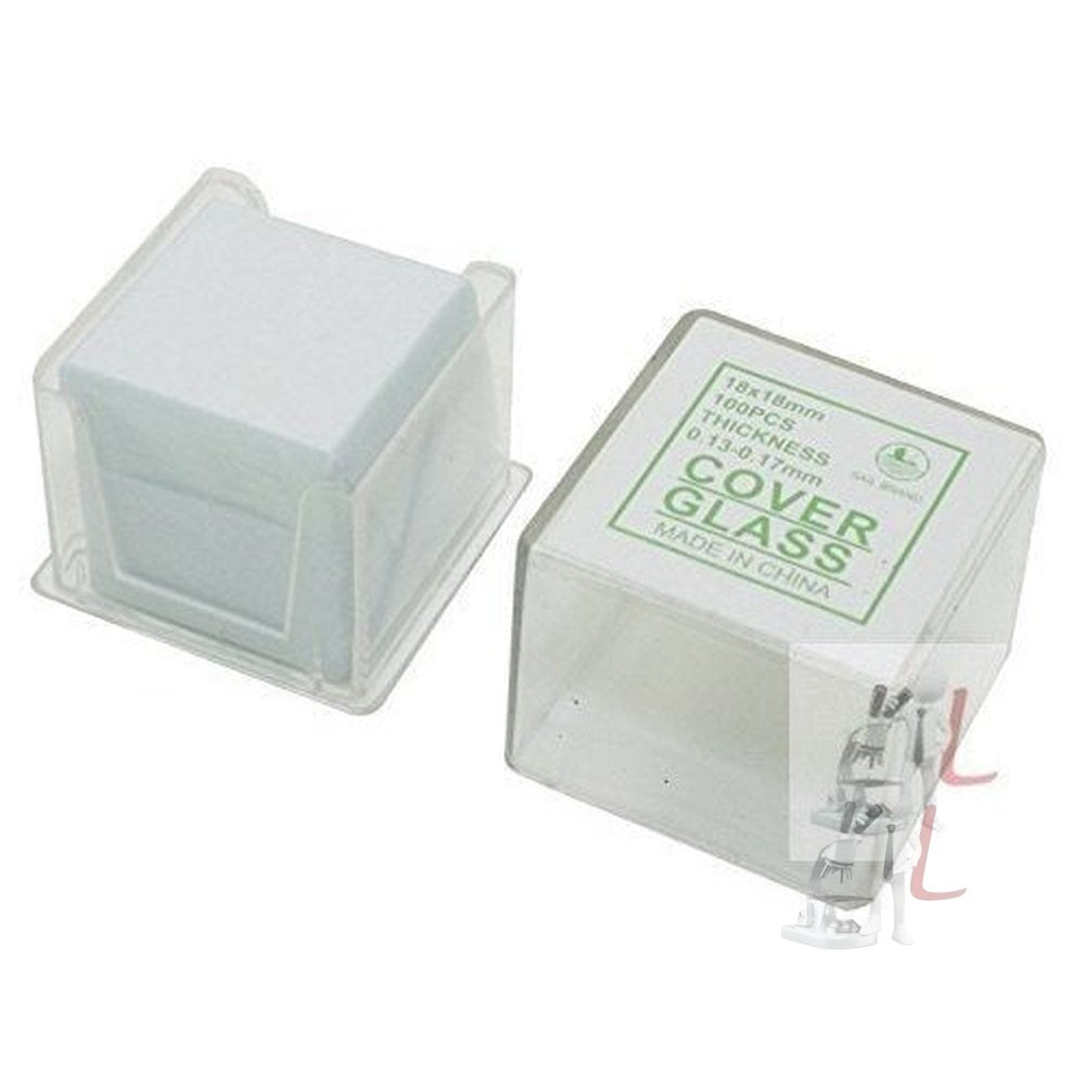 Microscope Glass Cover Slides Coverslips,18 mm x 18mm (1pkt of 100) - Laboratorydeal