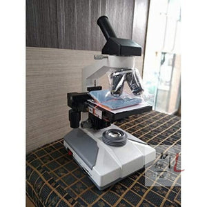 Monocular microscope A plus MICROSCOPEOBSERVING HEAD 360 DEGREE ROTATE ABLE AND 45 DEGREE INCLINED HEAD WITH ALL ANTI REFLECTION COATED PRISMSEYE PIECES :10 X WILD FIELD EYE PIECE . OBJECTIVES : LARGE DIN SIXE SEMI PLAN OBJECTIVES SET OF 5 X , 10 X , 40 X - Laboratorydeal
