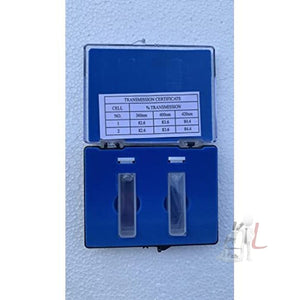 Optiglass Set Of 2 Optical Glass Cuvettes, 10mm, Spectrometer Cell Cuvette Volume 3.5ml - Laboratorydeal