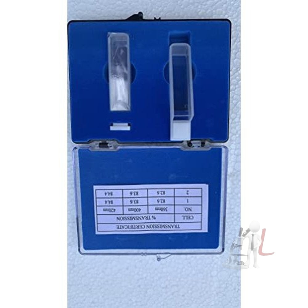 Optiglass Set Of 2 Optical Glass Cuvettes, 10mm, Spectrometer Cell Cuvette Volume 3.5ml - Laboratorydeal