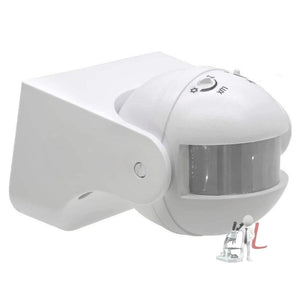 PCR Sensor 180` 220V LUX Time Adjustment, Wall-Mount PIR Motion Switch with Light Energy Saving Automatic Sensor, White - Laboratorydeal