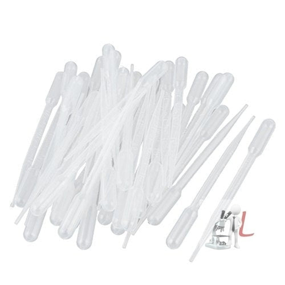 Pipette Dropper Plastic Disposable Graduated Liquid 3ML (100 Pcs) - Laboratorydeal