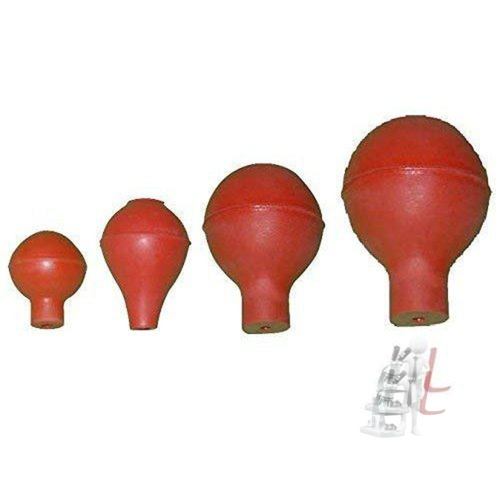 Pipette Bulb - Small, Medium, Large, Extra Large - Each 2No (Pack of 8) - Laboratorydeal