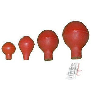 Pipette Bulb - Small, Medium, Large, Extra Large - Each 2No (Pack of 8) - Laboratorydeal