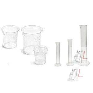 Plastic Beaker & Measuring Cylinder 100ml, 250ml, 500ml. (Polypropylene) - Laboratorydeal