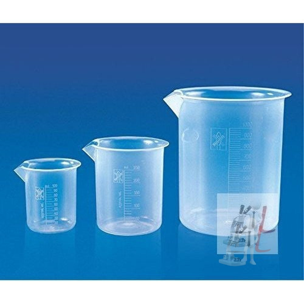 Plastic Beaker & Measuring Cylinder 100ml, 250ml, 500ml. (Polypropylene) - Laboratorydeal