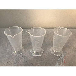 Plastic Measuring Beaker - Set Of 3 (25 Ml/50 Ml/125Ml) - Laboratorydeal